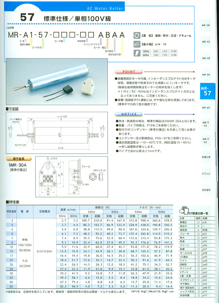 協(xié)和電動滾筒MR-A1-57-***-** ABAA